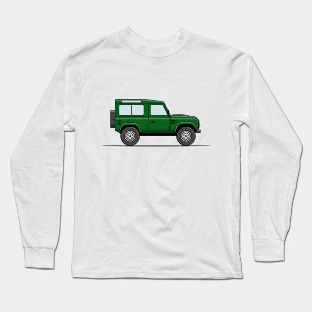 Land Rover Defender - Green Long Sleeve T-Shirt by JingleSnitch